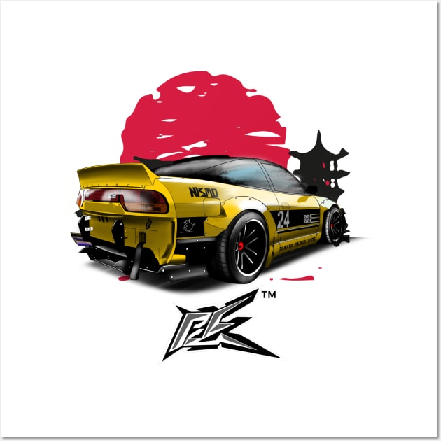 240SX nismo silvia s13 pandem yellow Wall Art by naquash